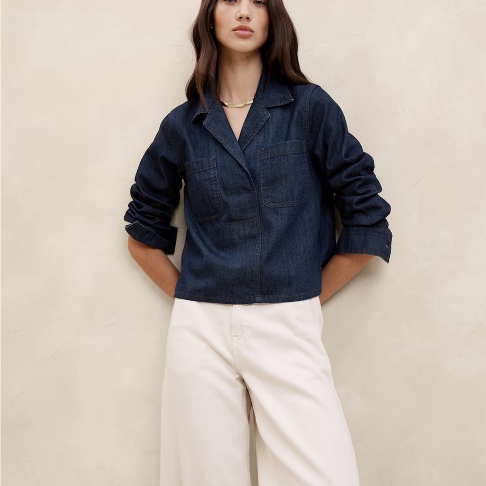 Dark Blue Denim Shirt